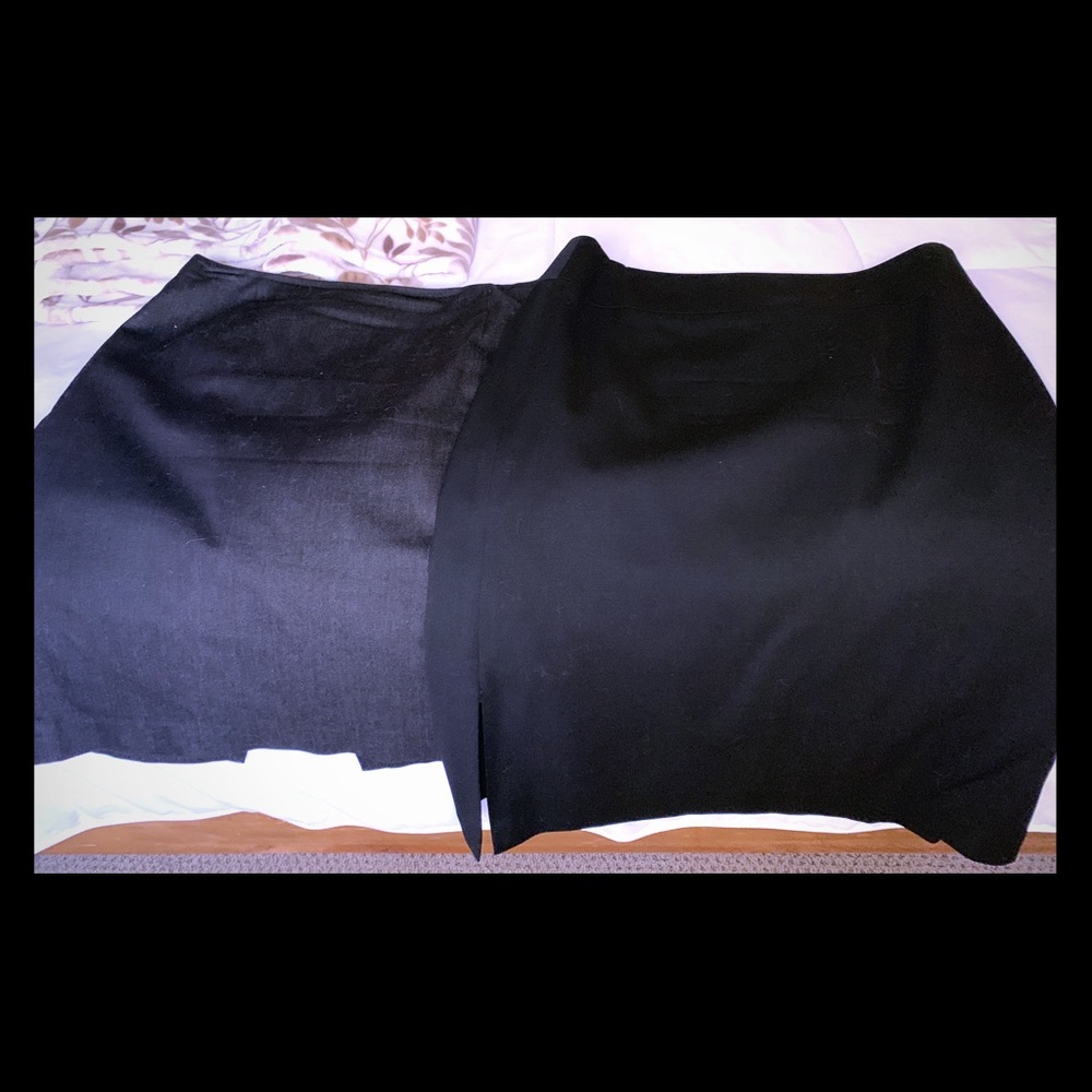 Two classic dress skirts black and charcoal.